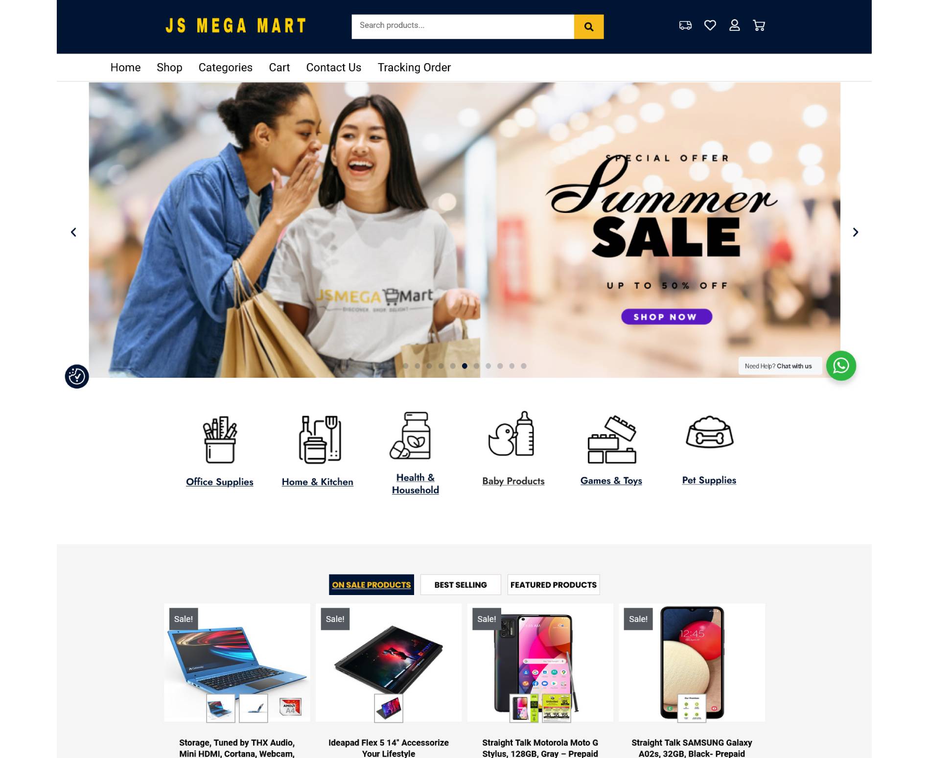 js mega mart website